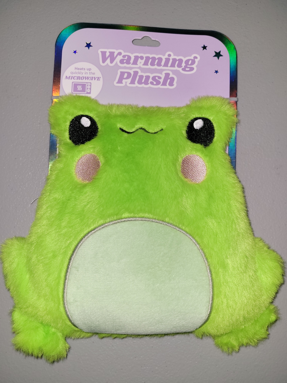 Warming Plush Green Frog Heat Pack - Soft Microwaveable Comfort